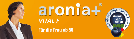 aronia+® VITAL F – für die Frau ab 50.