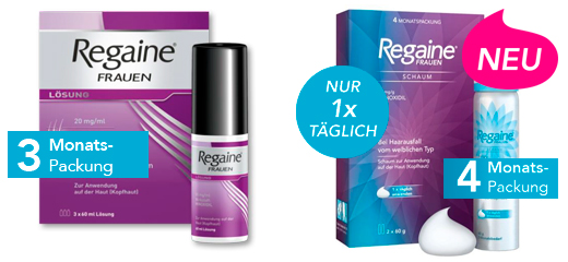Regaine Frauen Lösung und Schaum Regaine Frauen Lösung und Schaum