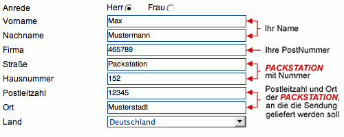 register packstation