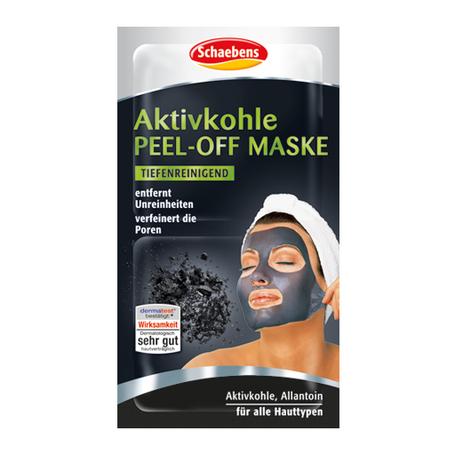 Schaebens Gesichtsmaske Peel-Off Aktivkohle 2x8ml, 16 ml