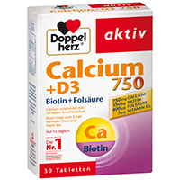 DOPPELHERZ-Calcium-750-D3-Biotin-Tabletten